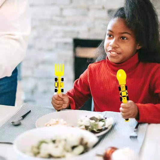 Children's Car Tableware Shovel Knife And Fork